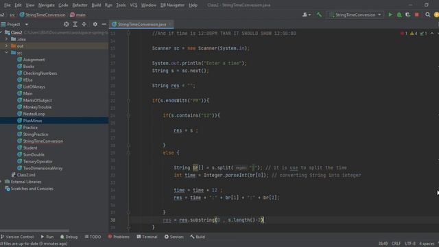 Java Class1 – String Time Conversion смотреть онлайн