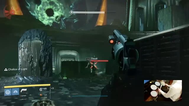 Destiny: Crota Solo Using Rock Band Drums смотреть онлайн