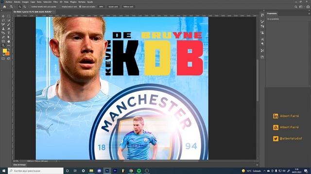 KEVIN DE BRUYNE Poster - Speed Art | PHOTOSHOP смотреть онлайн