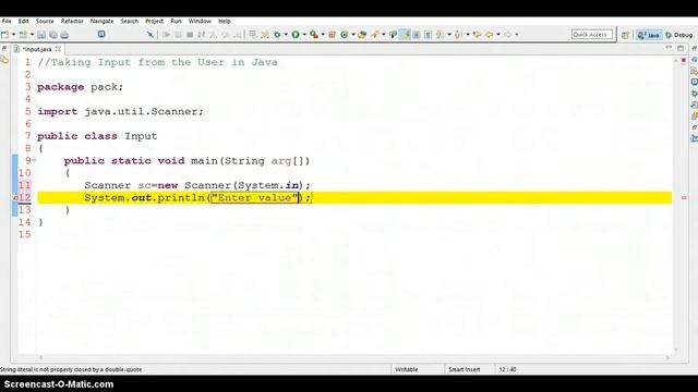 Java Program 03: Taking input from user смотреть онлайн