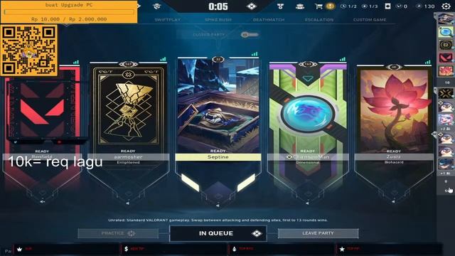 ?LIVESTREAM Open party Valorant orang noob ni boss gendong dong смотреть онлайн