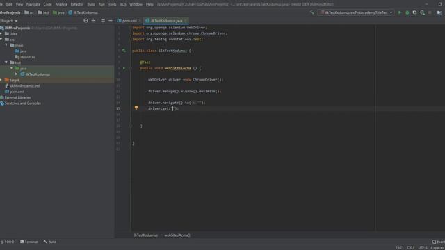 Selenium WebDriver ile Test Otomasyonu Kodu Yazma ve Çalıştırma, Otomasyon Testi Örnek Senaryosu смотреть онлайн