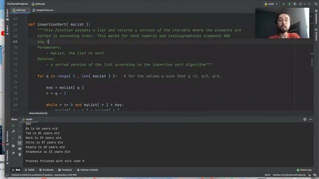 Python Programming: Lesson 50 - Insertion Sort смотреть онлайн