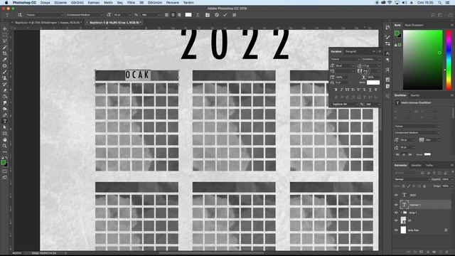 Photoshop ile 2022 Takvimi Nasıl Yapılır? / Yeni Yıl Takvimi смотреть онлайн