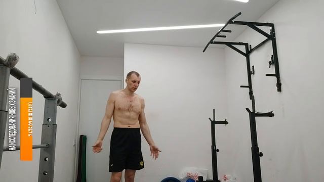 Жим стоя 40,5кг 3х11. Отжимания 2х40 и 60 с петлями смотреть онлайн