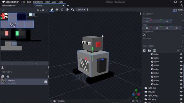 ? Eu criei um ROBÔ NO MINECRAFT, usando o BLOCKBENCH! смотреть онлайн