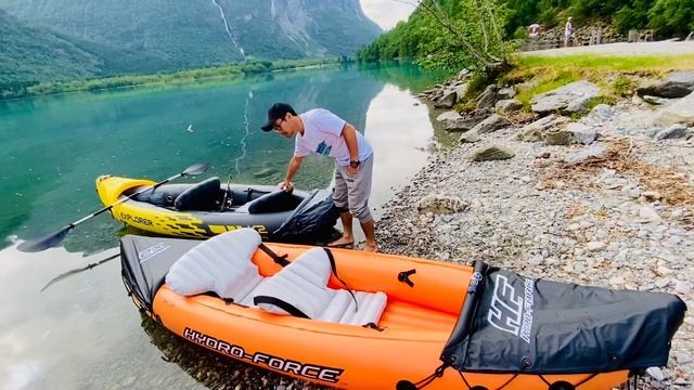 REVIEW Bestway Rapix X2 Oppblåsbar Kajakk På COOP OBS VS Intex Explorer K2 Kajakk