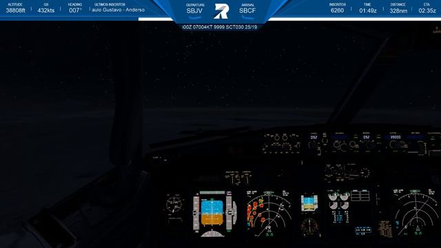 [ Prepar3D v4 ] – GLO2547 / B737-800 – Joinville (SBJV) /Confins (SBCF) - IVAO смотреть онлайн