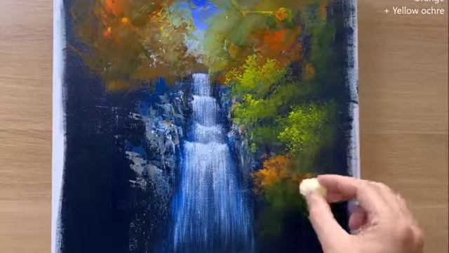 Waterfall / Wonderful Painting Technique #011