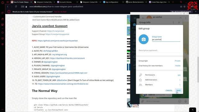 How To Create Telegram Jarvis User bot смотреть онлайн