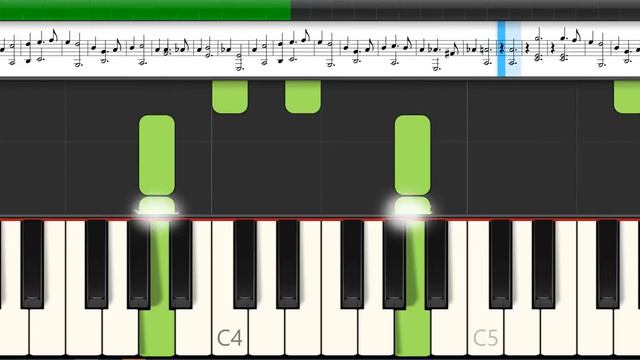 How to play Greensleeves - Free Piano Tutorial with Music Notes смотреть онлайн