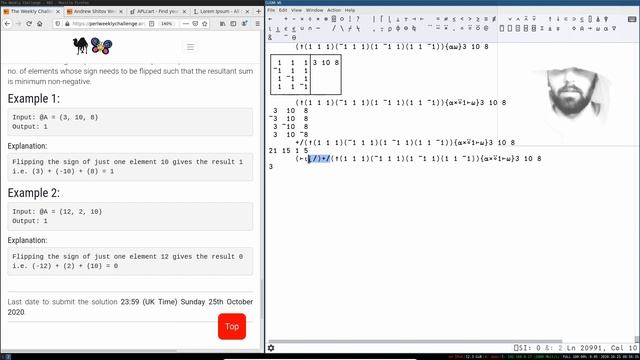Solving Week 83 of Perl Weekly Challenge in APL смотреть онлайн