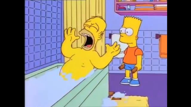 Bart hits Homer with a chair-Tunak Tunak Tun смотреть онлайн