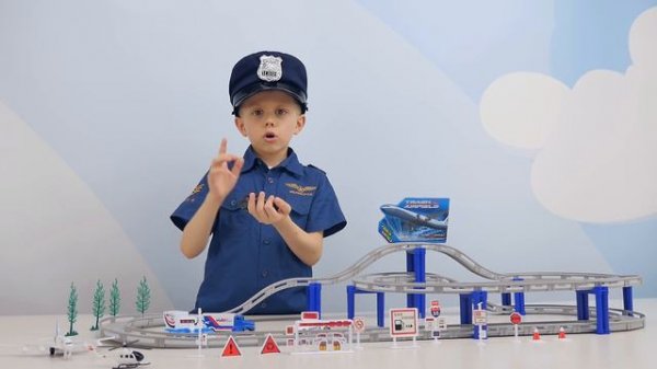 МАШИНКИ и Полицейский Даник Строим Аэропорт - Видео для детей про Машинки и Трек