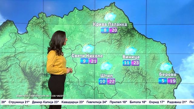 Променливо облачно со локална нестабилност кон крајот на денот – Временска прогноза за 1.11.2023 смотреть онлайн