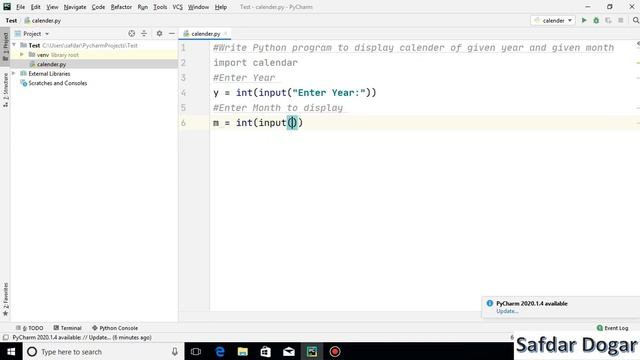 How to Print Calendar of Given Month and Year | Display Calendar of the Given Month & Year in Pytho смотреть онлайн