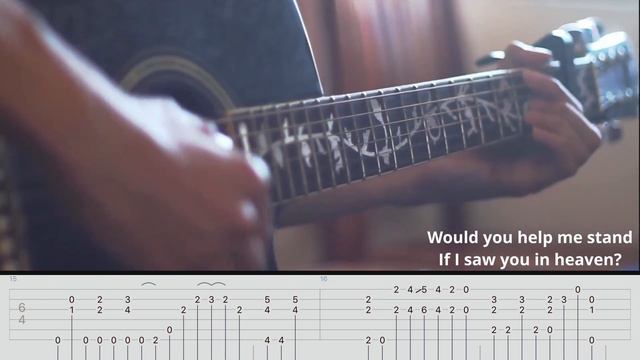 Eric Clapton - Tears In Heaven [ guitar Tutorial tabs and lyric ] смотреть онлайн