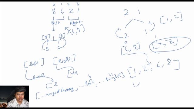 Merge sort in JavaScript. смотреть онлайн