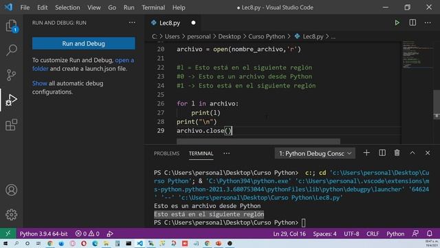 Curso Python Desde Cero (2021) - Manipulación de Archivos - EP 8 смотреть онлайн