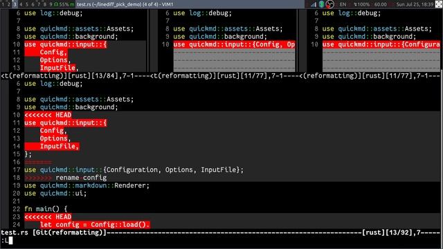 Linediff.vim and Merge Conflicts смотреть онлайн