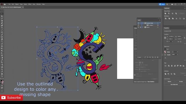 How I create a Layered SVG for Cricut from PNG / JPG Drawings - Adobe Illustrator Tutorial смотреть онлайн