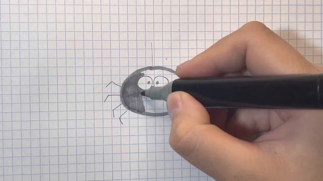 Как нарисовать паука смотреть онлайн