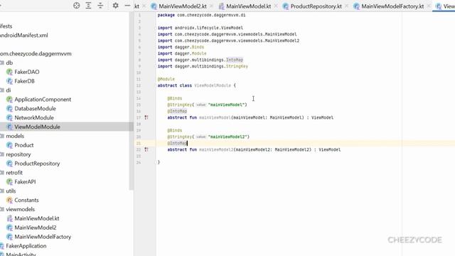 Dagger 2 Multibinding in Android + MVVM ViewModels - CheezyCode (Hindi) смотреть онлайн