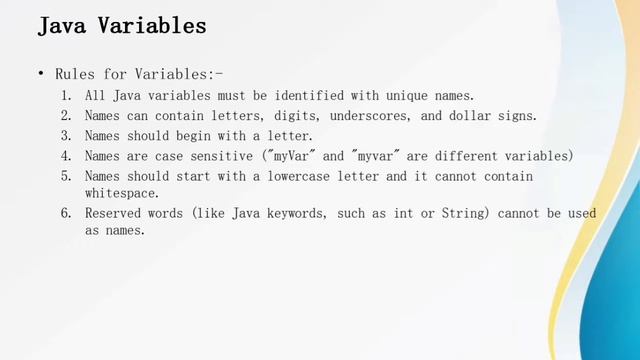 Variables in java - Theory смотреть онлайн