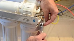 Фильтр воды Atoll A-560 E  Замена фильтра  Устранение течи в переходнике, в врезке и в соединениях