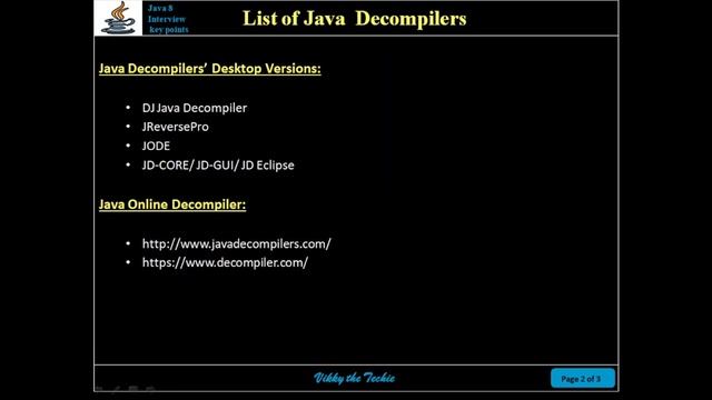 17. List of Java Decompilers : смотреть онлайн