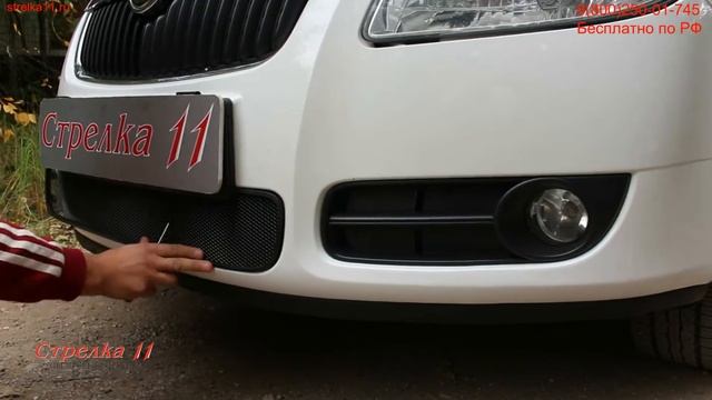 Защита радиатора для SKODA FABIA II 2007-2011г.в. (Черный) - strelka11.ru смотреть онлайн