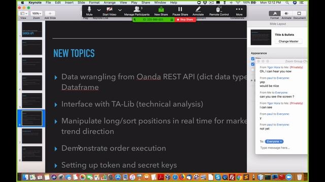 Oanda Forex API Python workshop Q and A webinar session смотреть онлайн