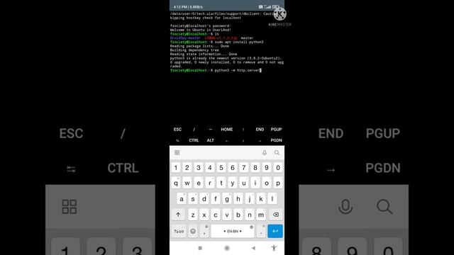 how to host file in Python server using a userland Kali Linux Ubuntu by fsociety смотреть онлайн