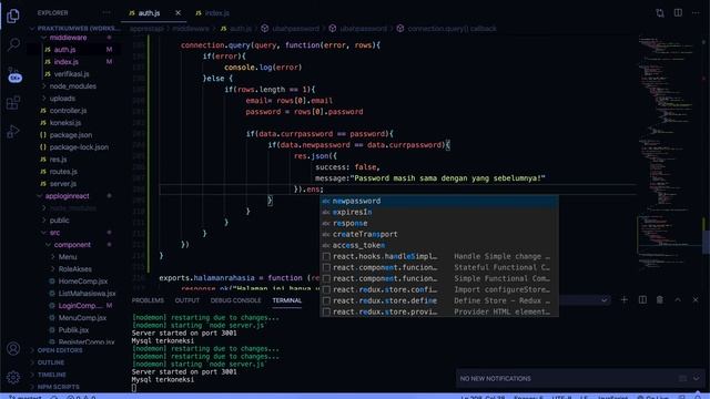 React Tutorial #49 ReactJS Ubah Password User Part 1 (Backend NodeJS) | Tutorial ReactJS Indonesia смотреть онлайн
