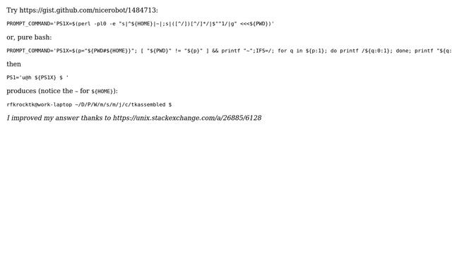 Abbreviated current directory in shell prompt? (6 Solutions!!) смотреть онлайн