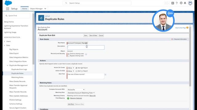 Matching Rules & Merging Duplicate Records Part 2 - Set Up in Salesforce Lightning Experience смотреть онлайн