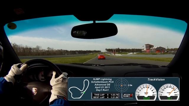 Porsche 80 mph spin at NJMP Lightning in slo-mo смотреть онлайн