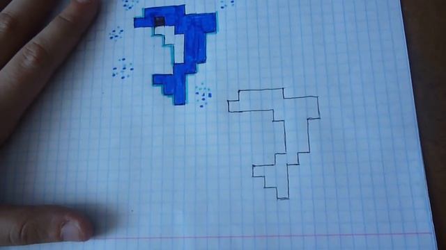 Рисуем по клеточкам дельфина=)=)=). смотреть онлайн