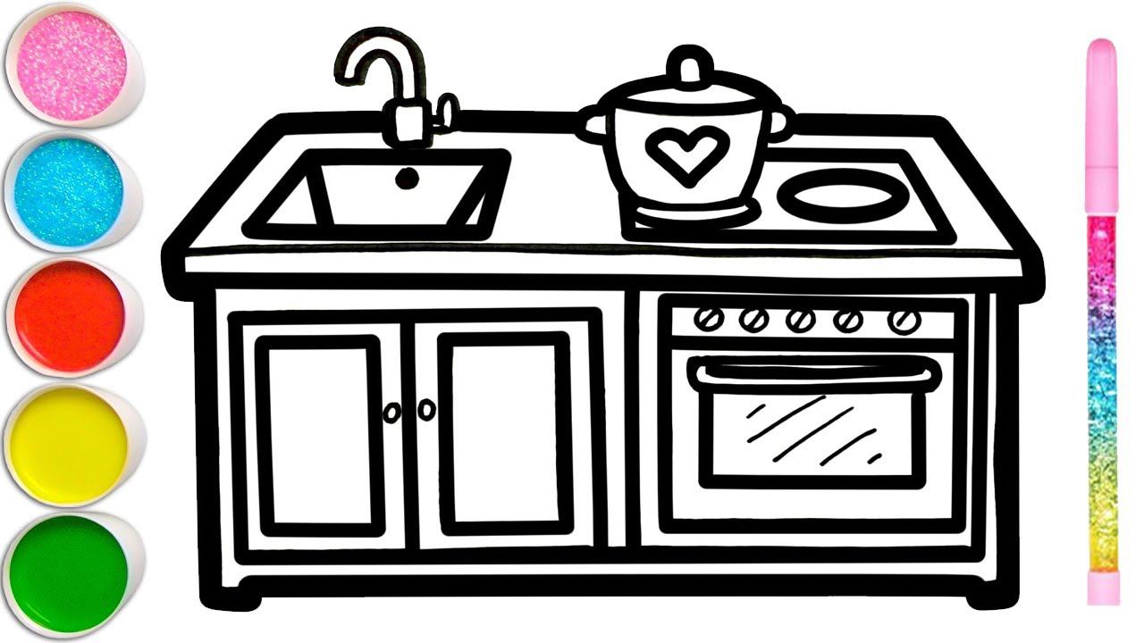 How To Draw A Dress, A Kitchen, Boots, A Cat, An Apple For Children