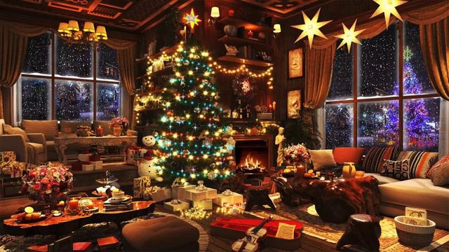 Christmas Music Ambience with Instrumental Christmas Jazz Music 2024 & Crackling Fireplace to Unwin смотреть онлайн