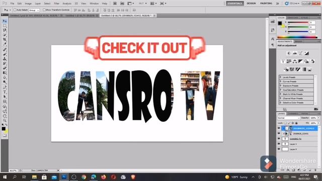 EASY STEPS, TEXT IN PHOTO USING PHOTOSHOP CS6