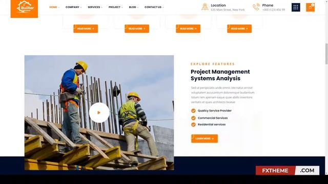 Bulter - Clean Construction WordPress Theme industrial construction business смотреть онлайн