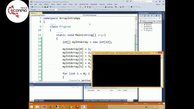 Video 9: Array & Foreach Loop using C# смотреть онлайн