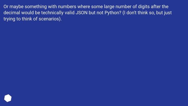 Can valid JSON be invalid Python? смотреть онлайн