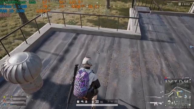 PUBG на Ryzen 5 5500/GTX1660Super/16озу 3200МГц