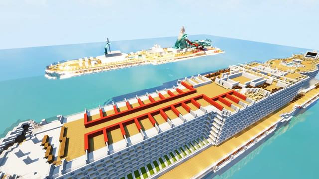 MSC Seaview Cruise Ship In Minecraft 1:1 [Timelapse]
