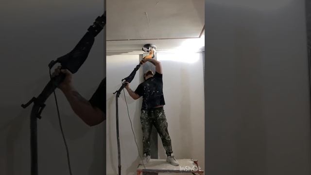 Шлифовка потолка, шлифмашина Dlt ,жесткая тарелка. смотреть онлайн