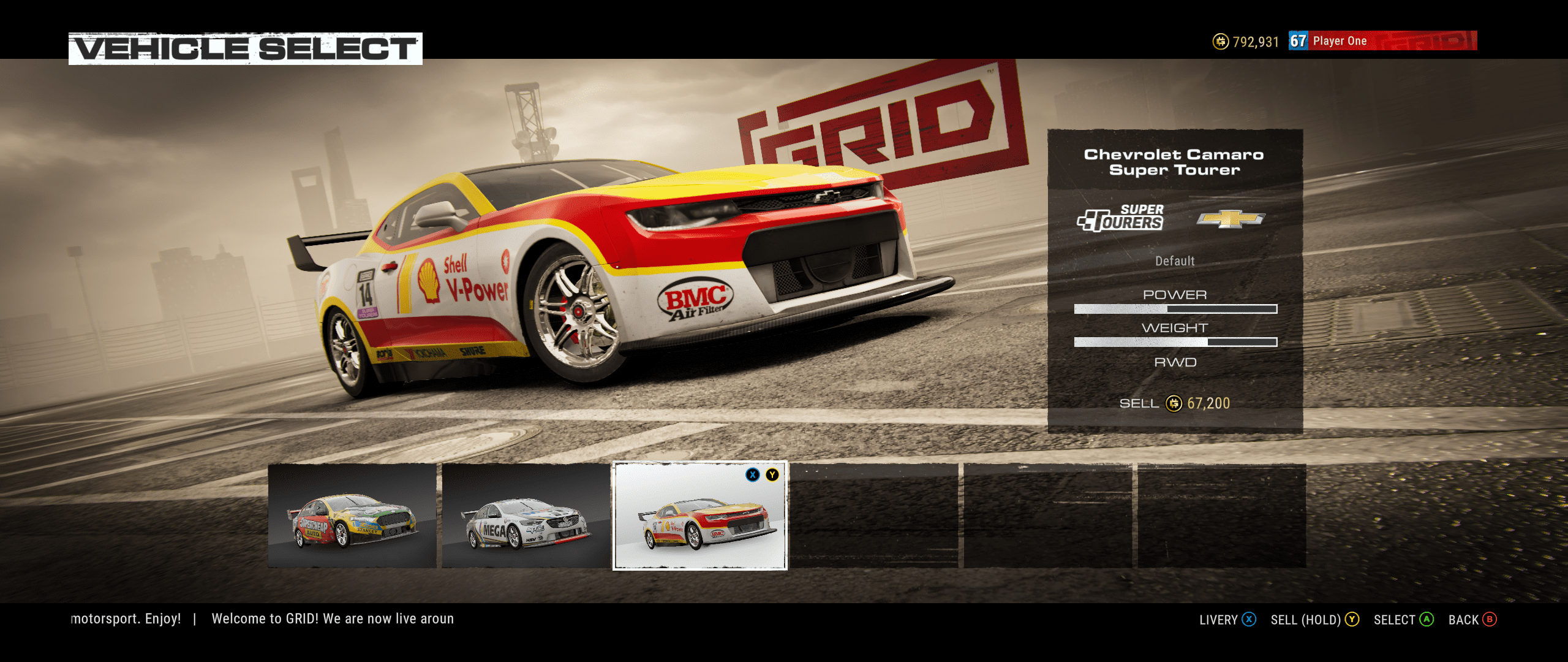 GRID (2019) - Chevrolet Camaro Super Tourer