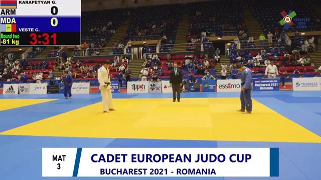 81/18 KARAPETYAN Gor (ARM) - VESTE Corneliu (MDA) * Cadet European Judo Cup Bucharest Romania 202 смотреть онлайн