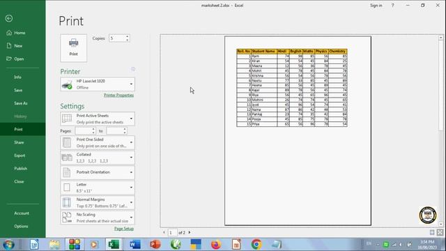 12  Excel 2016 File Menu Lesson   12